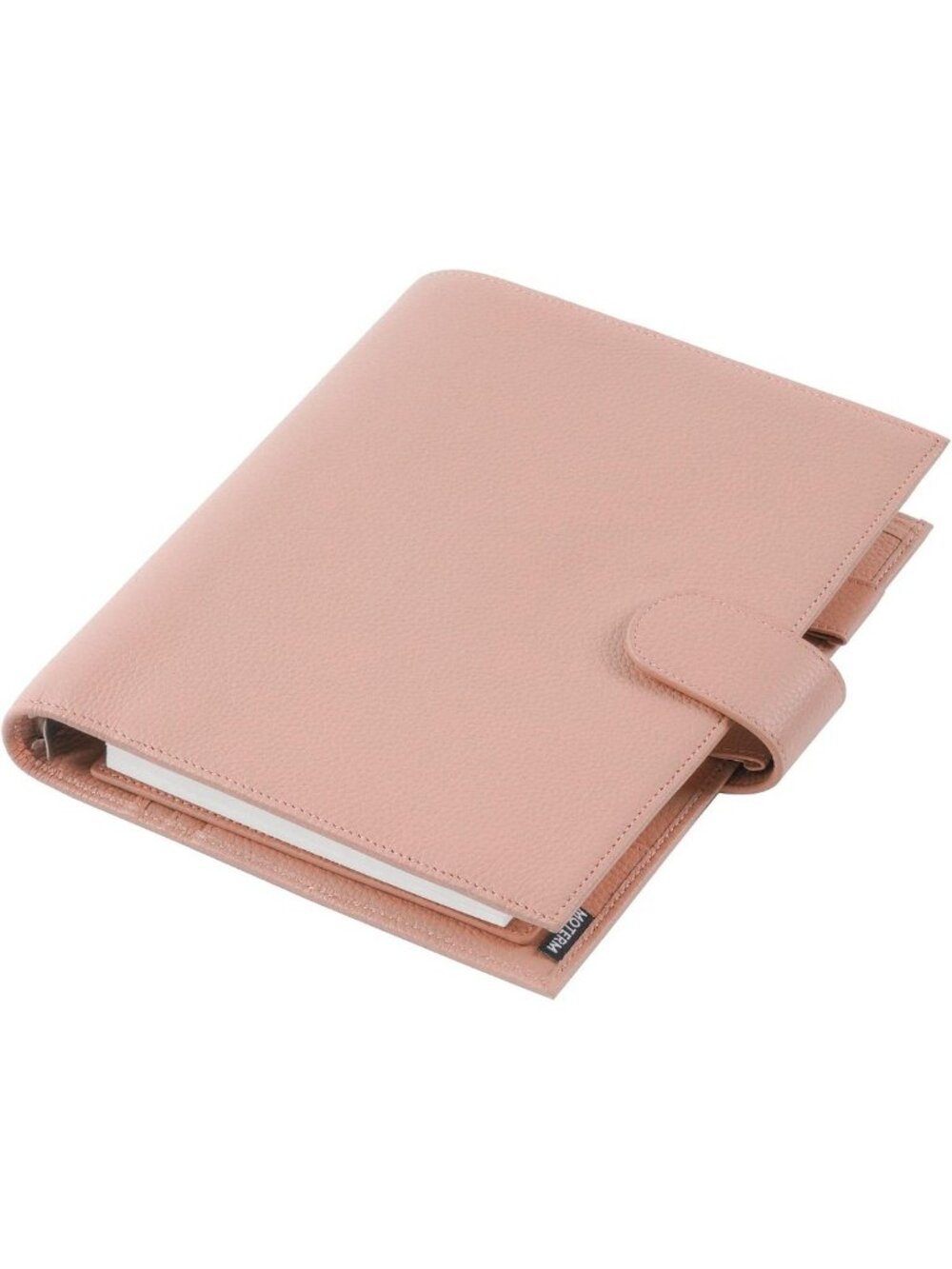Luxe A5 Genuine Leather Planner Binder Organizer - 30mm Rings, Dusty Rose